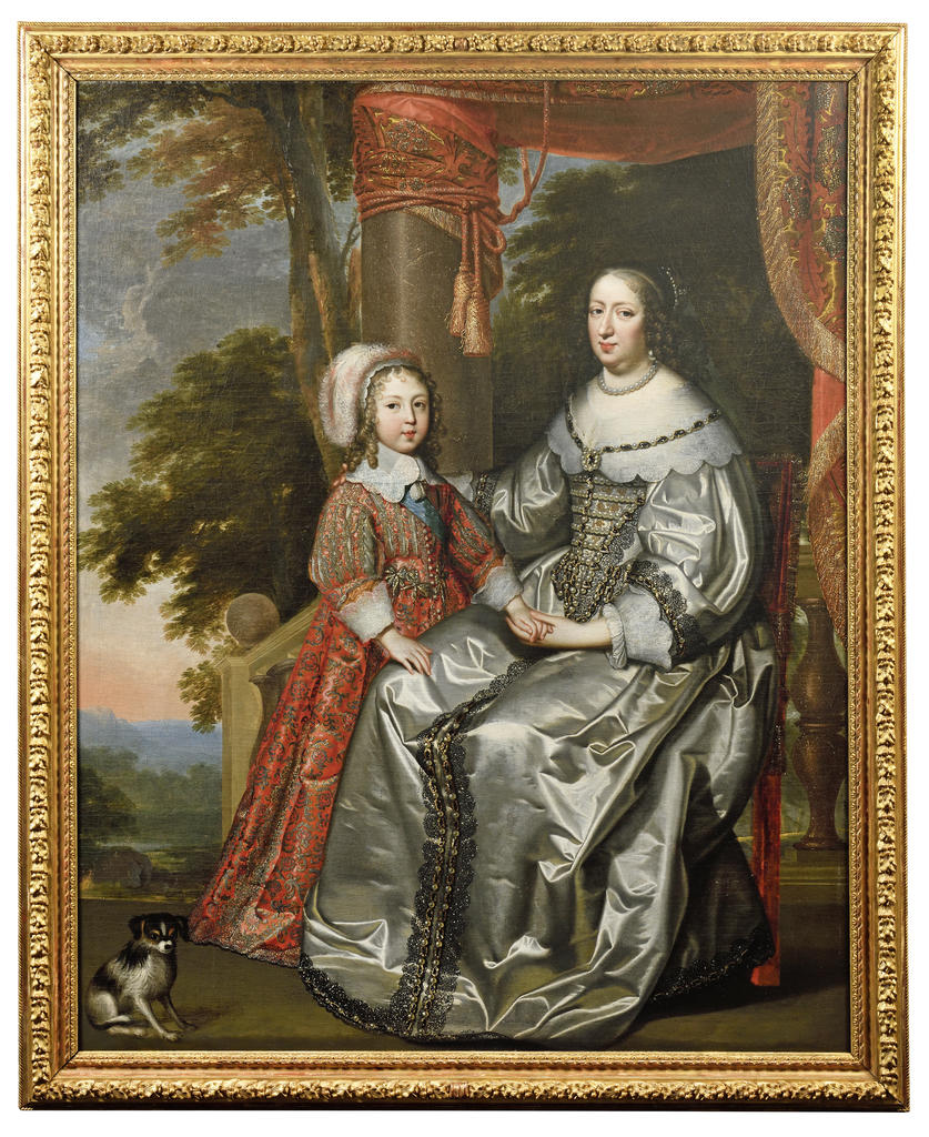 Charles (1604-1692) et Henri (1603-1677) Beaubrun, Portrait d’Anne d’Autriche (1601-1666) et du Dauphin Louis, futur Louis XIV (1638-1715), 1644-1645. Huile sur toile, 194 x 155 cm. Versailles, châteaux de Versailles et de Trianon. Vente Versailles, Osenat, le 18 mai 2025. Estimé : 150 000/200 000 euros. Adjugé : 489 440 euros (frais inclus).