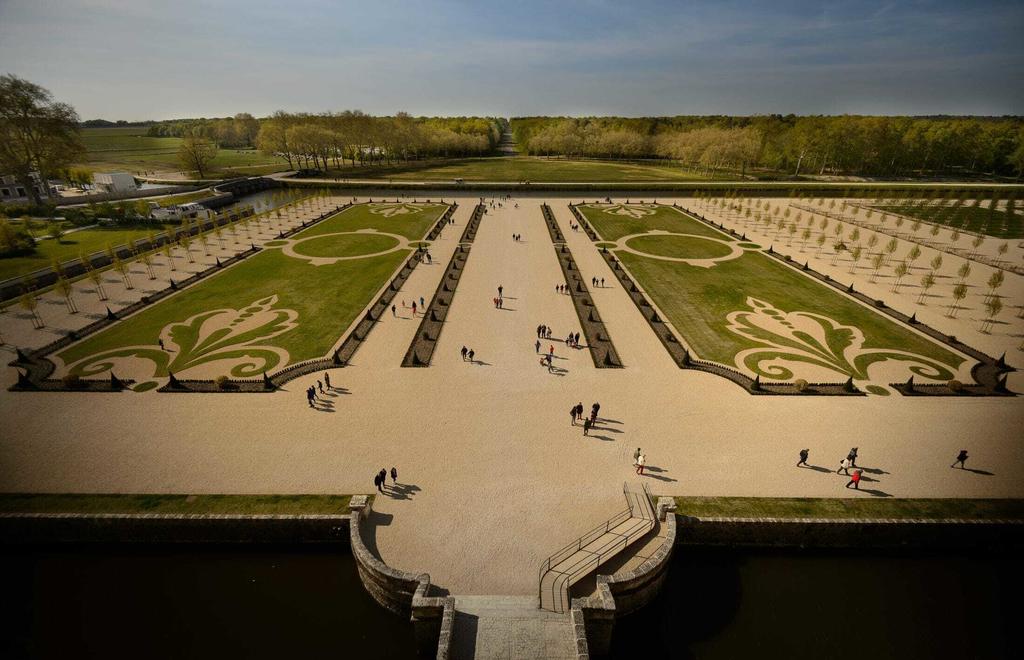 Les jardins à la française de Chambord.