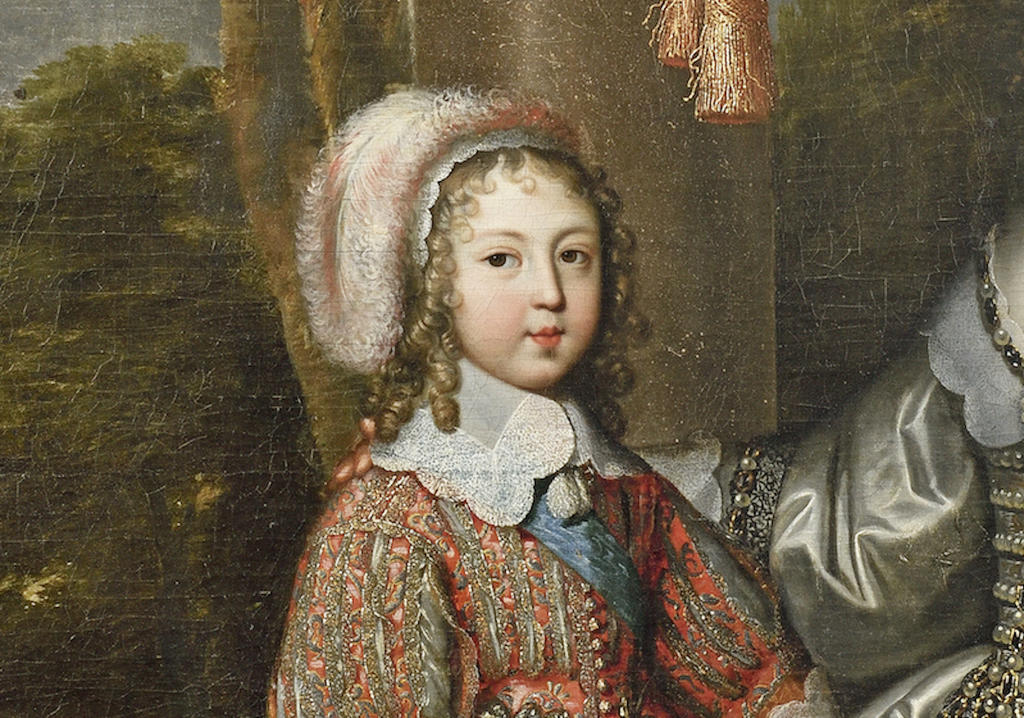 Charles (1604-1692) et Henri (1603-1677) Beaubrun, Portrait d’Anne d’Autriche (1601-1666) et du Dauphin Louis, futur Louis XIV (1638-1715) (détail). Huile sur toile, 194 x 155 cm. Estimé : 150 000/200 000 €.