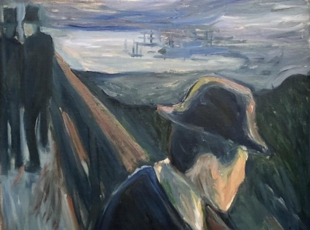 Edvard Munch, Désespoir (détail), 1892. Huile sur toile, 100 x 81 cm. Stockholm, Thieslka Galleriet.