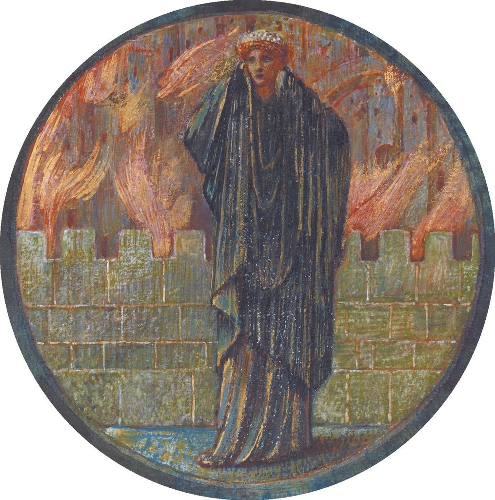 Edward Burne-Jones, Les larmes d’Hélène. Dessin tiré de The Flower Book, 1882-1898. Londres, British Museum.