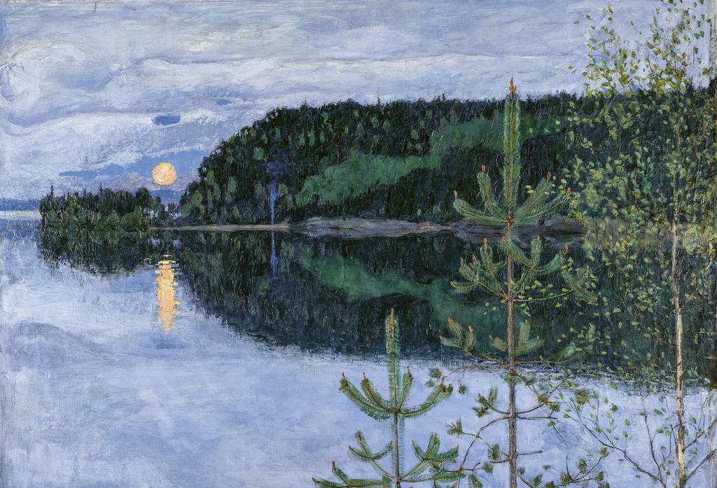 Akseli Gallen-Kallela (1865-1931), Nuit de Printemps (détail), 1914. Huile sur toile, 115,5 x 115,6 cm. Lillehammer, Art Museum.