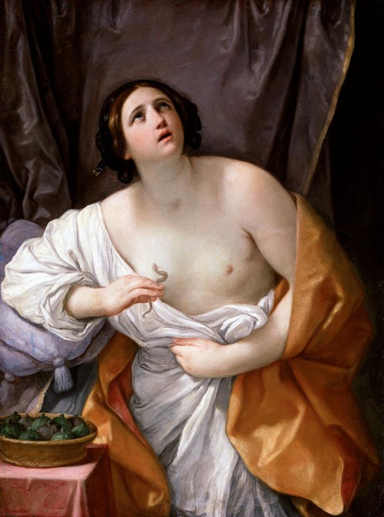 Guido Reni, Le suicide de Cléopâtre, 1635-1640. Huile sur toile. Florence, Palazzo Pitti.