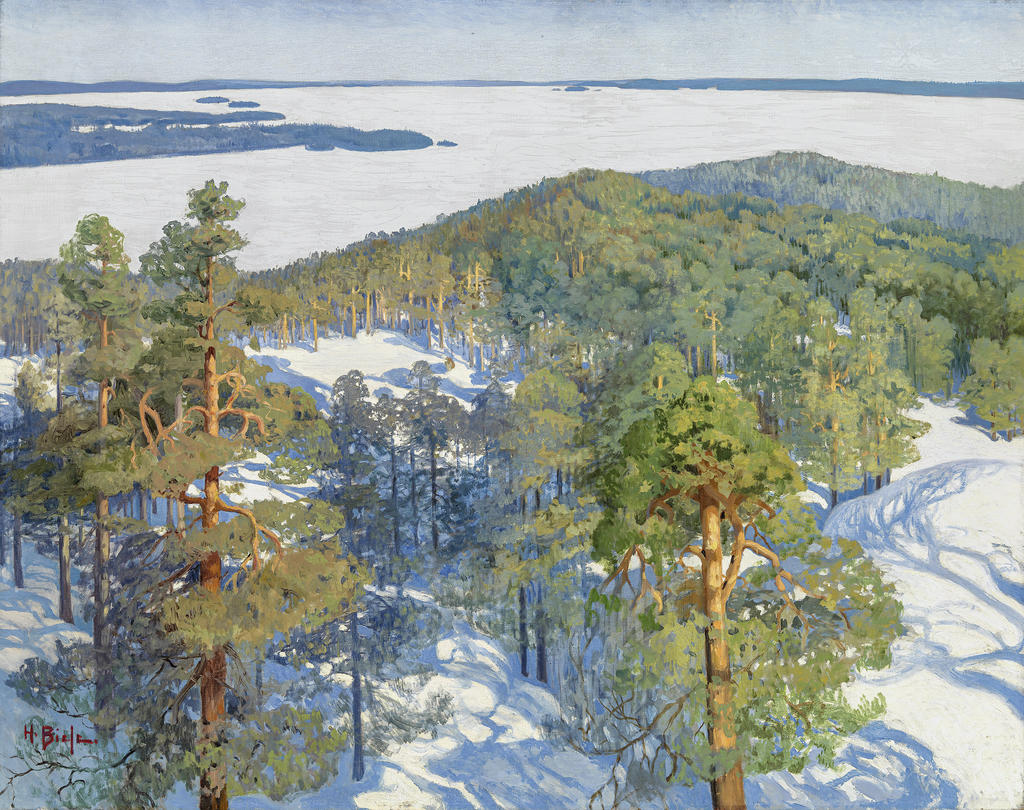 Helmi Biese (1867-1933), Vue de la crête de Pyynikki, 1900. Huile sur toile, 91 x 115 cm. Helsinki, Finnish National Gallery.