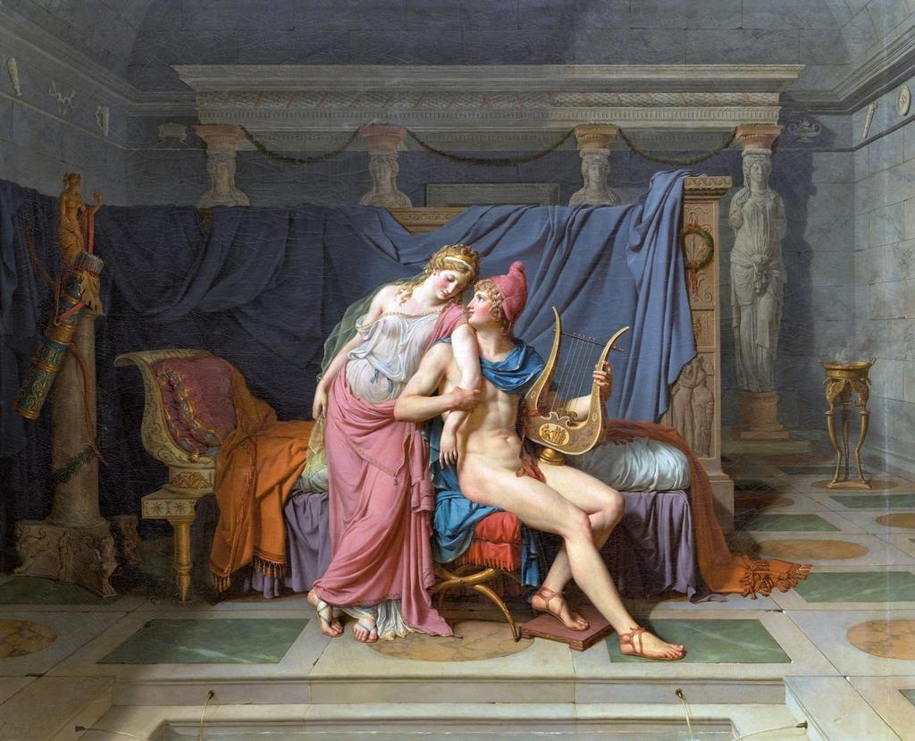 Jacques-Louis David, Les Amours de Pâris et d’Hélène, 1788. Huile sur toile. Paris, musée du Louvre.