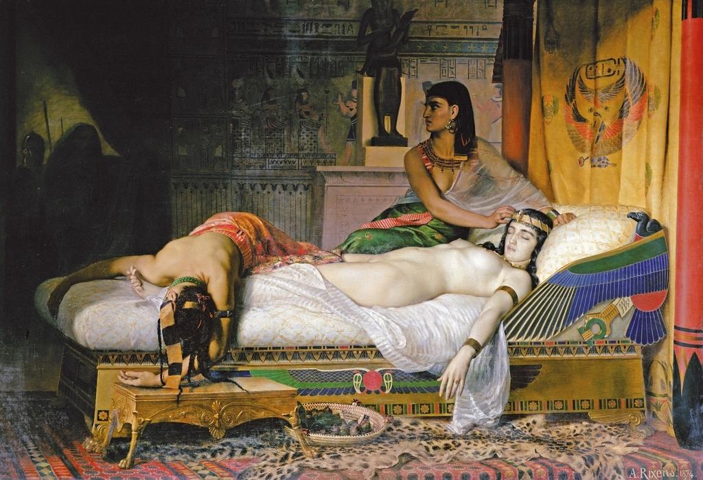 Jean André Rixens, La mort de Cléopâtre, 1874. Huile sur toile. Toulouse, musée des Augustins.