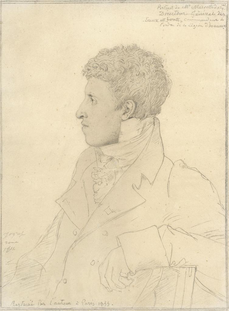 Jean-Auguste-Dominique Ingres (1780-1867), Portrait de Charles Marcotte d’Argenteuil assis de profil, à mi-corps. Signé et daté Ingres 1811, retouché en 1835. Crayon noir, estompe, 22 x 16 cm. Vente Paris, Artcurial, 26 mars 2025. Expert : Cabinet de Bayser. Estimé : 120 000/150 000 € Adjugé : 137 760 € (frais inclus).