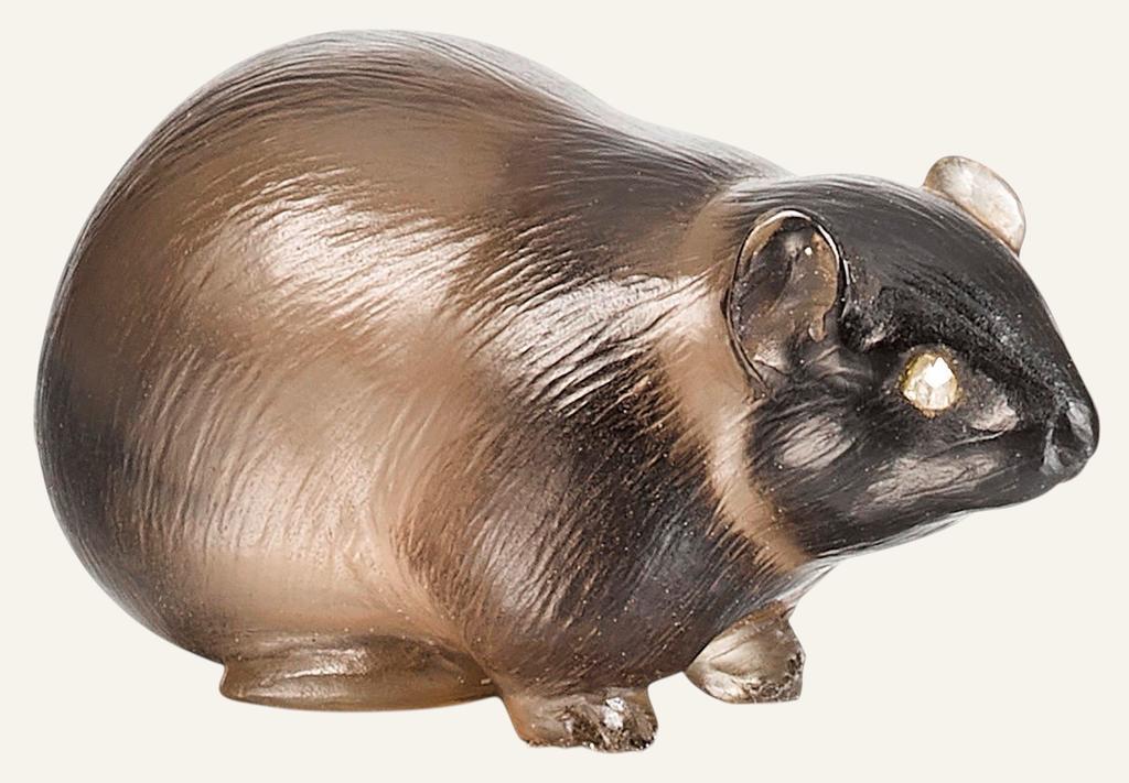 Fabergé, Campagnol, vers 1900. Quartz fumé, L. 2,4 cm.