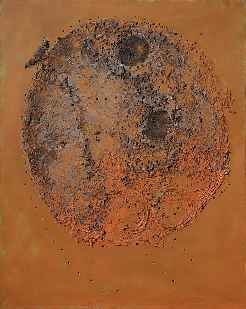 Lucio Fontana (1899-1968), Concetto spaziale, 1956. Huile, sable et paillettes sur toile, 100 x 80 cm. Estimé : 400 000/600 000 €. 