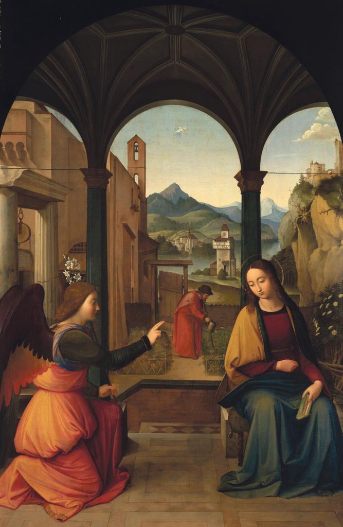 Johann Friedrich Overbeck (1789-1869), L'Annonciation, 1820. Huile sur toile, 79 x 51,50 cm. Paris, département des Peintures du musée du Louvre. Vente Paris, Tajan, le 27 mars 2025. Estimé : 100 000/150 000 €. Adjugé : 131 200 € (frais inclus).