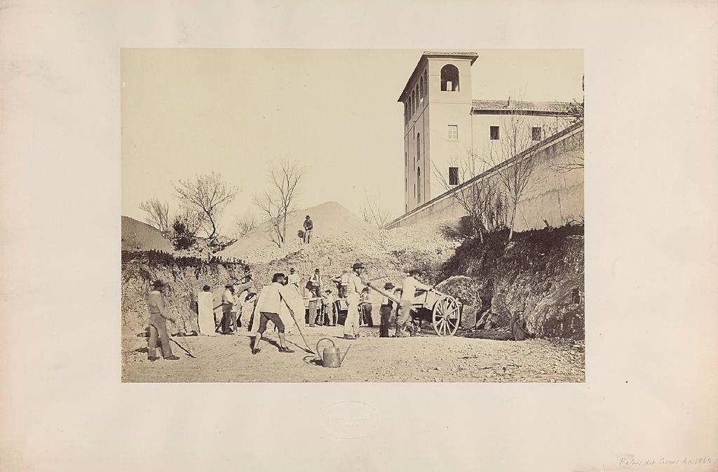 Palais des Césars. Avril 1862. Épreuve photographique sur papier albuminé, à partir d’un négatif sur verre au collodion. 22,6 x 31,5 cm. Paris, musée du Louvre, département des Antiquités grecques, étrusques et romaines.