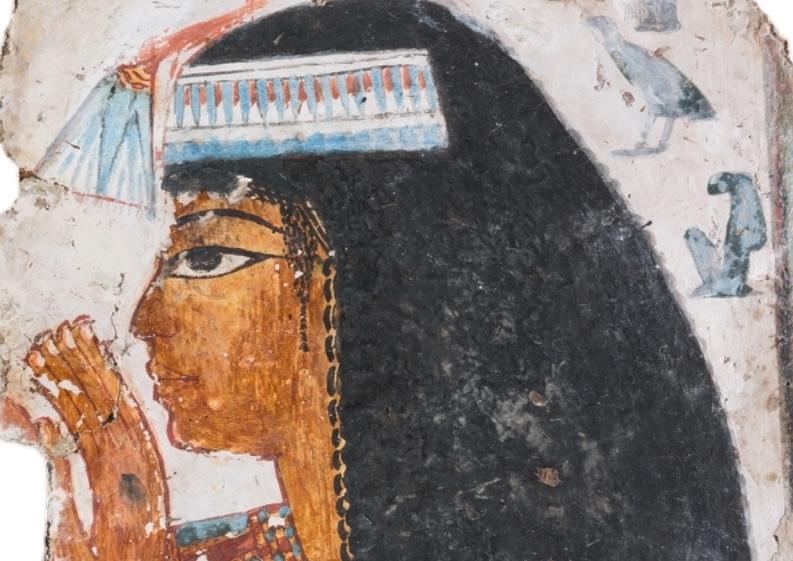 Peinture murale représentant la dame Tjepou (détail). Troisième quart du IIe millénaire avant notre ère.