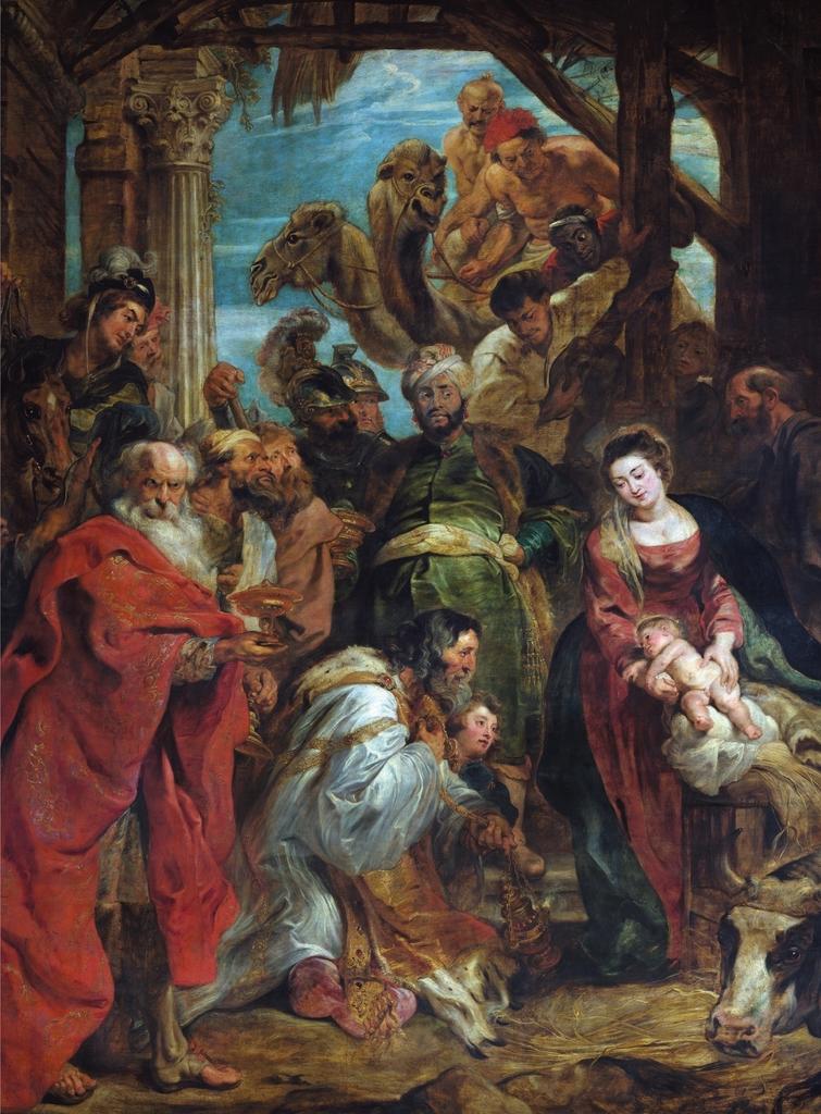 Pierre Paul Rubens, L’Adoration des mages, 1624-1625. Huile sur panneau, 447 x 336 cm. Anvers, Musée royal des beaux-arts.