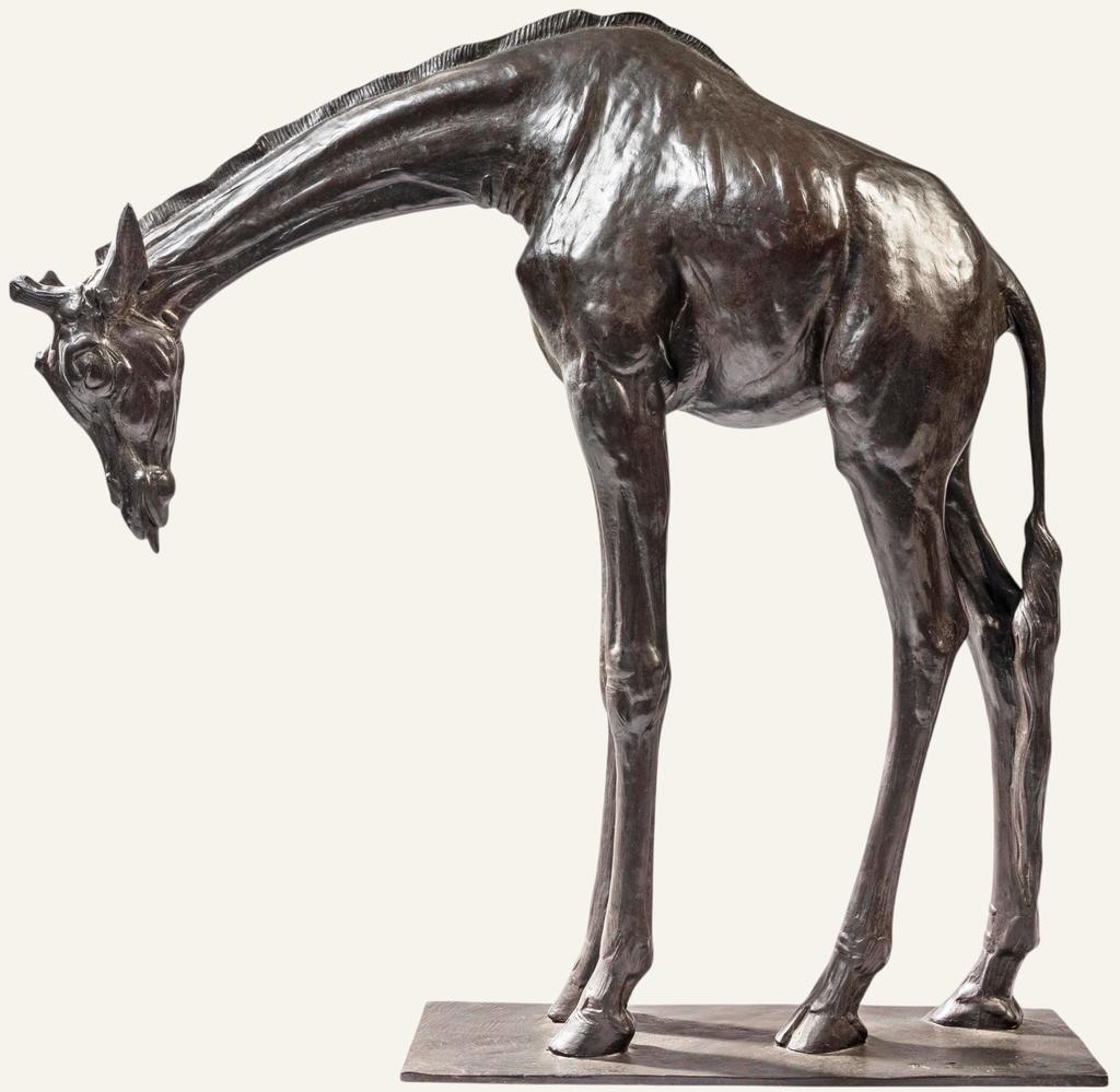 Rembrandt Bugatti (1884-1916), Grande Girafe tête basse, modèle créé vers 1909-1910. Fonte A.-A. Hébrard. Estimé : 300 000/400 000 €. 