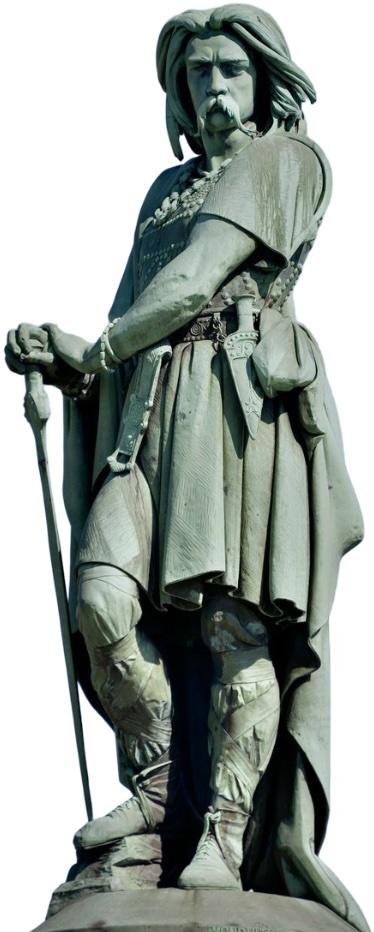 Aimé Millet, Statue colossale de Vercingétorix, 1865. H. 6,60 m. Mont Auxois, Alise‑Sainte‑Reine.