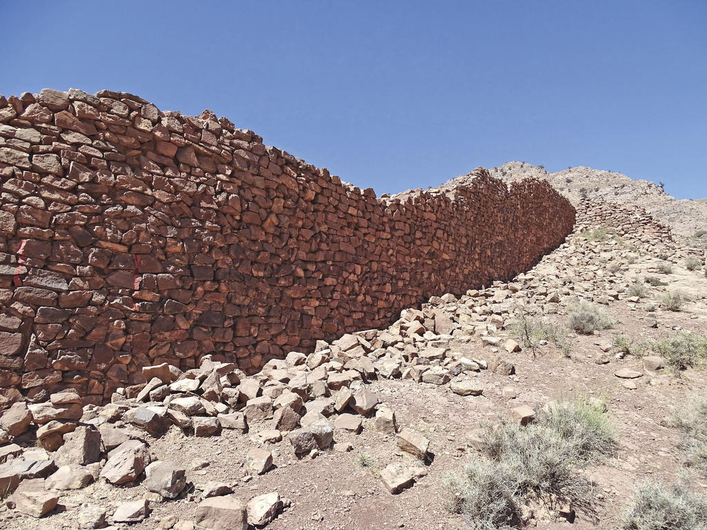 Muraille orientale de Tinmal, courtine 19, avant le séisme de septembre 2023.