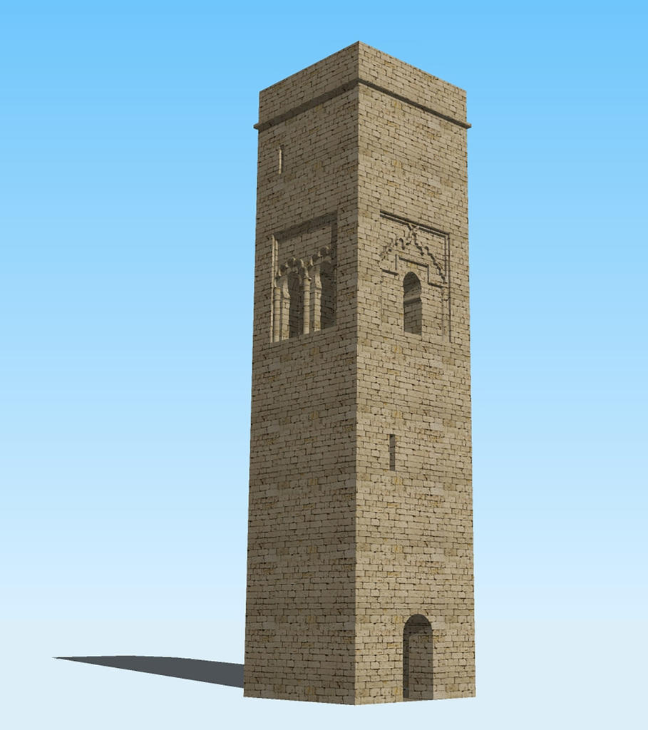 Restitution 3D du minaret de Tit. 