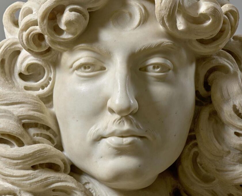 Détail du buste de Louis XIV par le Bernin.