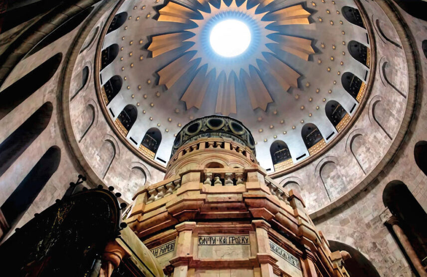 La rotonde de l’Anastasis du Saint-Sépulcre.