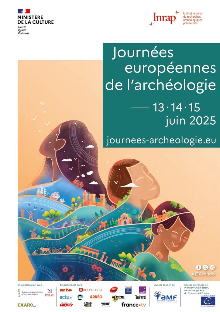 Affiche des Journées européennes de l'archéologie 2025. 