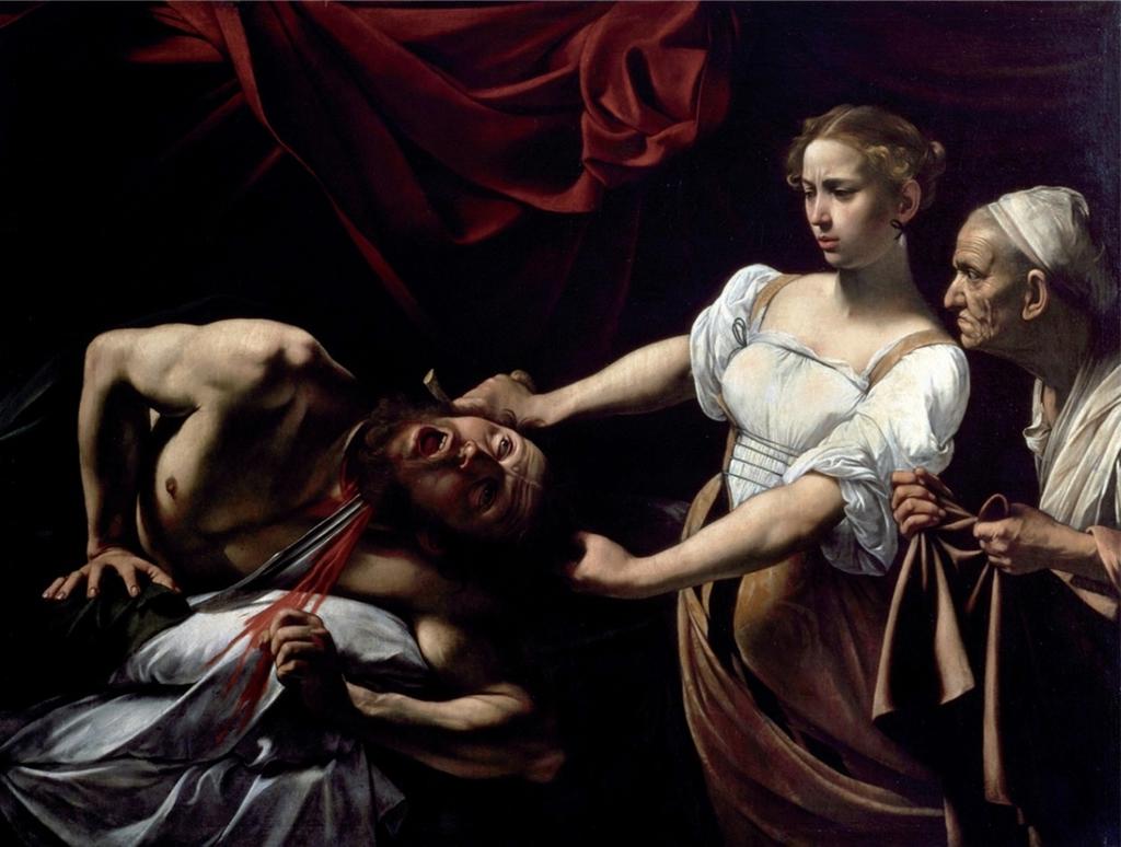 Michelangelo Merisi dit Caravage, Judith et Holopherne, vers 1600. Huile sur toile, 145 x 195 cm. Rome, Galleria Nazionale d'Arte Antica, Palazzo Barberini.