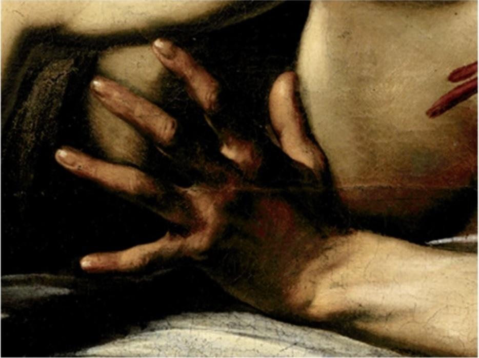 Détail de la main d'Holopherne.