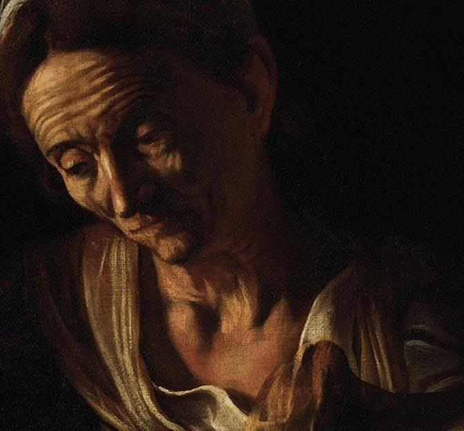 La servante qui figure en haut à droite du Souper à Emmaüs (1606, huile sur toile, 141 x 175 cm) de la Pinacothèque de la Brera à Milan.