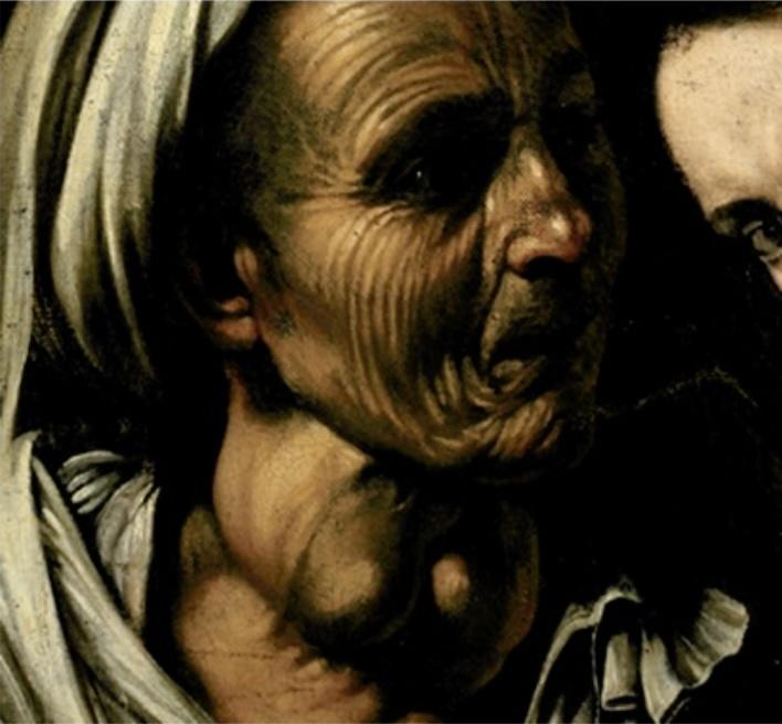 Visage de la servante Abra du tableau de Toulouse.