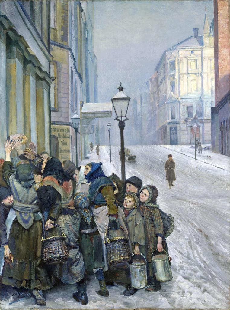 Christian Krohg (1852-1925), La Lutte pour l’existence, 1889. Huile sur toile, 300,7 x 226,2 cm. Oslo, Nasjonalmuseet. 