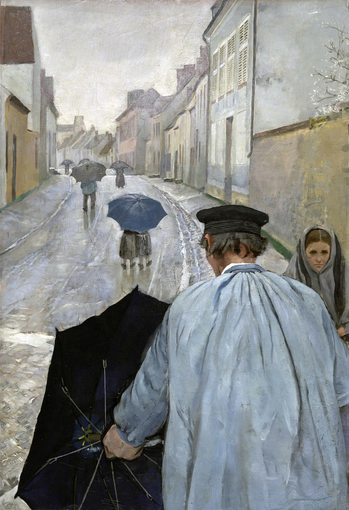 Christian Krohg, Rue de village à Grez, 1882. Huile sur toile, 102 x 70 cm. Bergen, Kode Bergen Art Museum. 