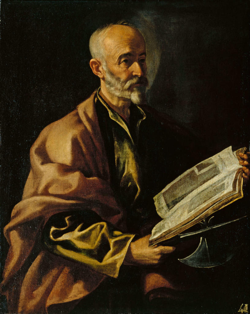 Francisco Pacheco (attr. à), Saint Matthias, vers 1620. Huile sur toile, 104 x 83 cm. Dresde, Gemäldegalerie Alte Meister.