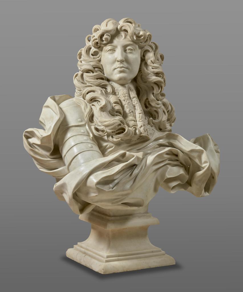 Gian Lorenzo Bernini, dit le Bernin, Louis XIV, roi de France, 1665. Marbre blanc, 105 x 95,5 x 46,5 cm. Versailles, châteaux de Versailles et de Trianon. 