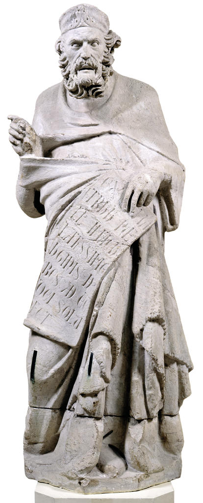 Giovanni Pisano, Platon, entre 1287 et 1296. Marbre, H. 188 cm. Sienne, Museo dell’Opera Metropolitana del Duomo.