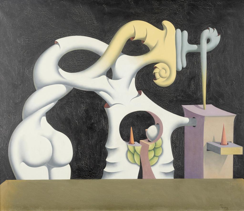 Iván Tovar (1942-2020), La Serrure, 1969. Huile sur toile, 81 x 100 cm. Vente Paris Drouot, Drouot Estimations, 28 mars 2025. Estimé : 60 000/ 80 000 € Adjugé : 212 500 € (frais inclus).