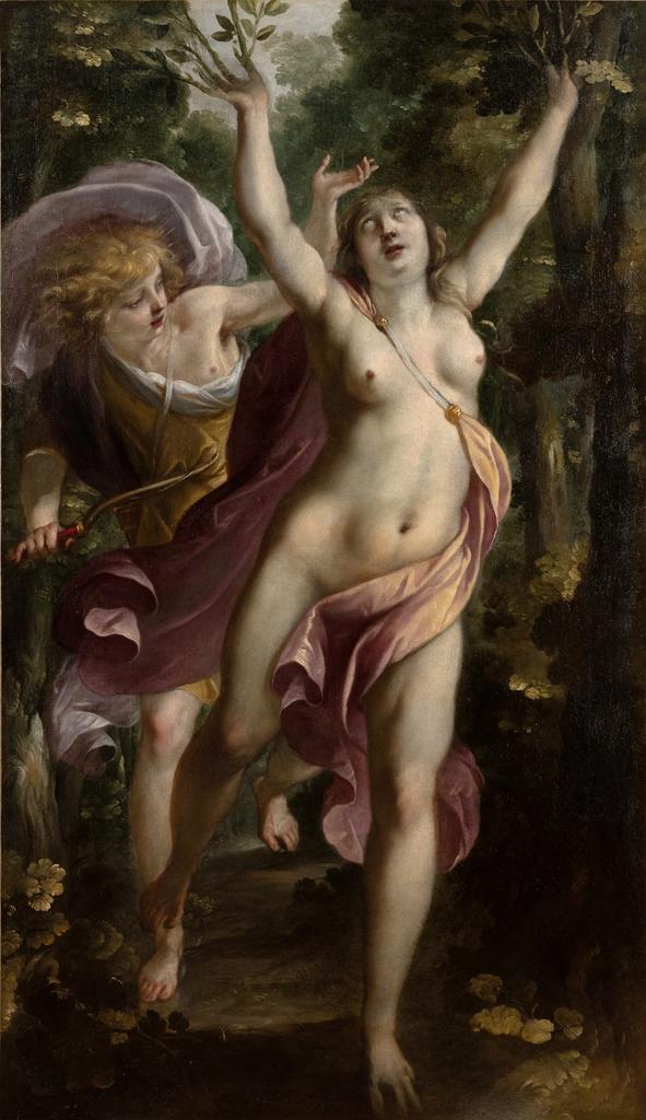 Jacques Blanchard (1600-1638), Apollon et Daphné, vers 1631-1632. Huile sur toile, 145 x 88 cm. Saint-Cloud, musée du Grand Siècle. 