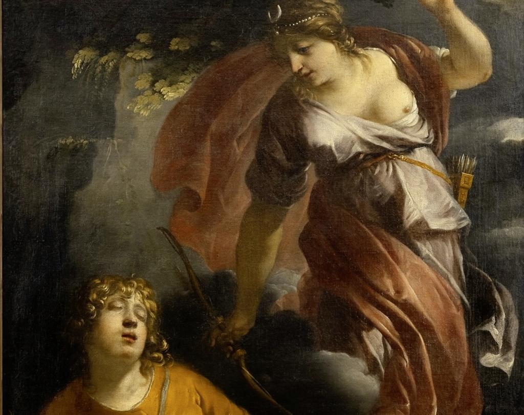 Jacques Blanchard (1600-1638), Diane et Endymion (détail), vers 1631-1632. Huile sur toile, 142,5 x 83,5 cm. Saint-Cloud, musée du Grand Siècle.