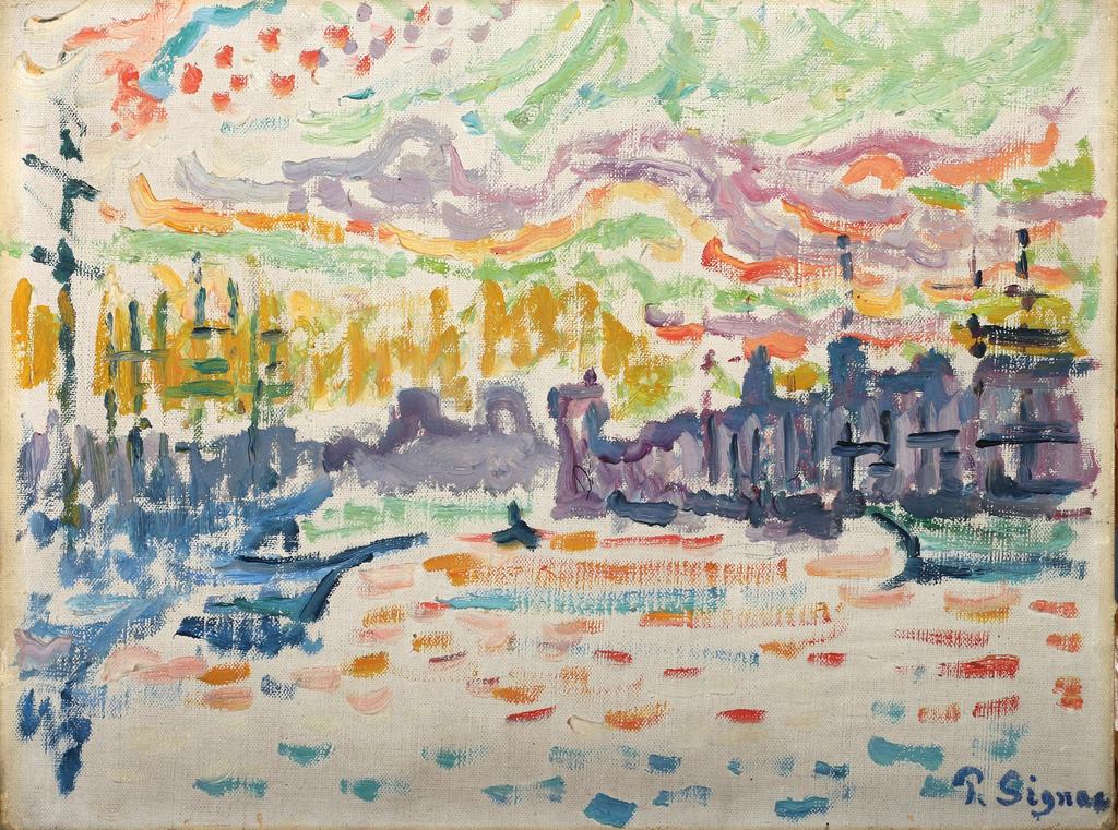 Paul Signac (1863-1935), Marseille, le Vieux-Port, 1906. Huile sur carton entoilé, 26,5 x 35 cm. Vente Paris Drouot, Kâ-Mondo, 4 avril 2025. Estimé : 40 000/60 000 € Adjugé : 165 100 € (frais inclus).