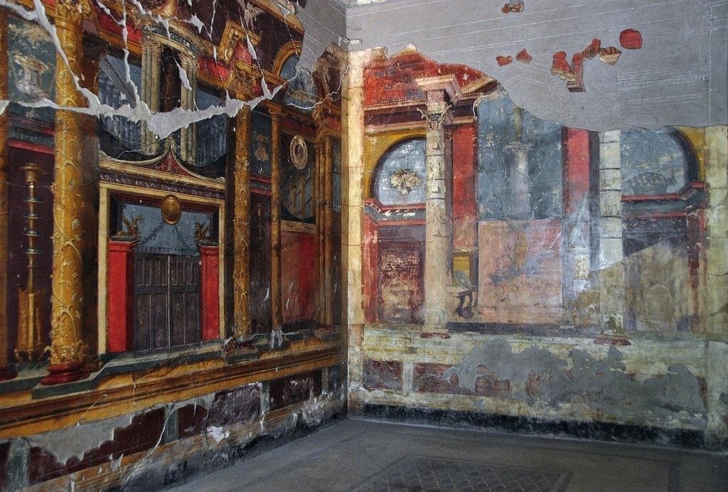 IIᵉ style pompéien. Oplontis, villa de Popée, triclinium.