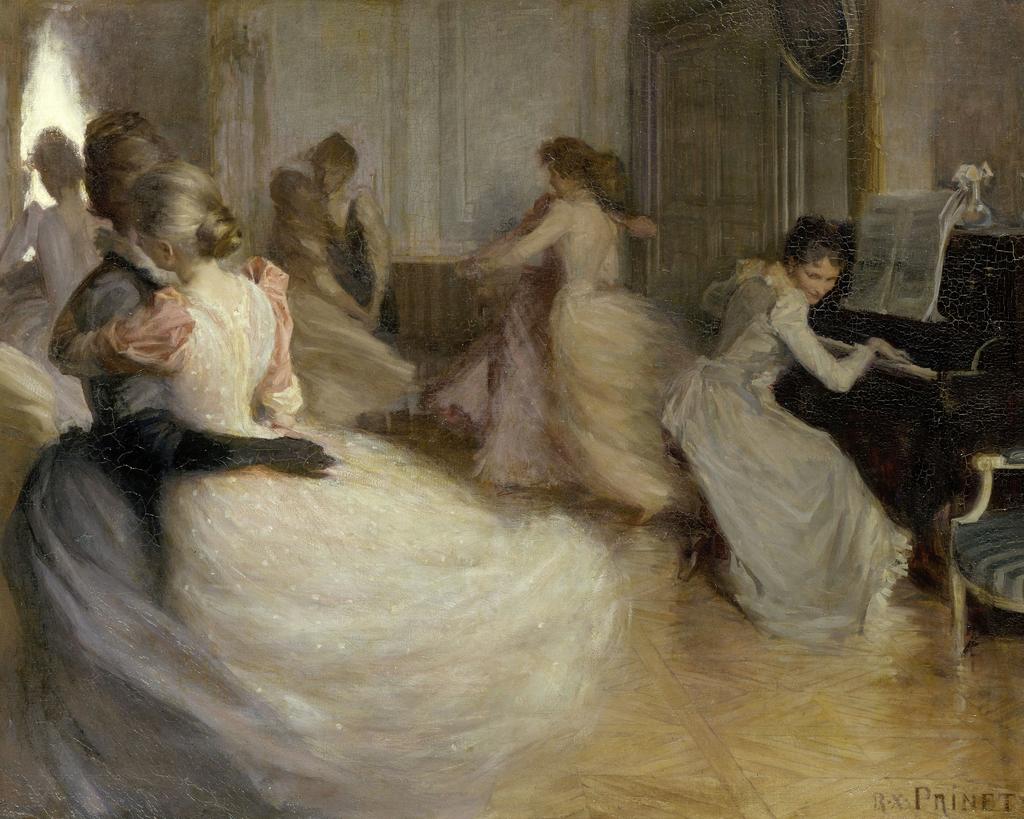 René François Xavier Prinet (1861-1946), Entre amies, 1891. Huile sur toile, 102 x 154 cm. Besançon, musée des Beaux-Arts et d’Archéologie.