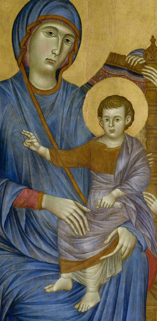  Cenni di Pepo, dit Cimabue, La Maestà (détail), vers 1280‑85. Paris, musée du Louvre.