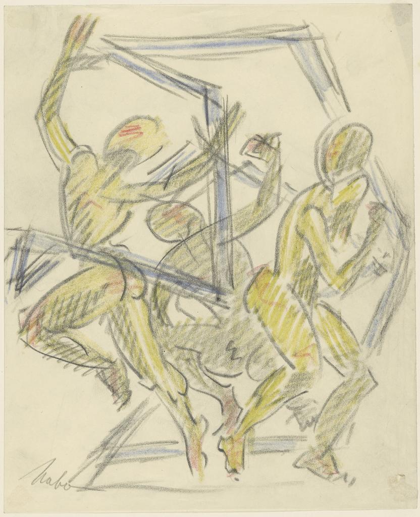 Rudolf Laban (1879-1958), Espace et corps, 1915. Crayon de couleur et crayon graphite sur papier, 25,1 x 20,5 cm. Zurich, Kunsthaus, Cabinet d’arts graphiques.