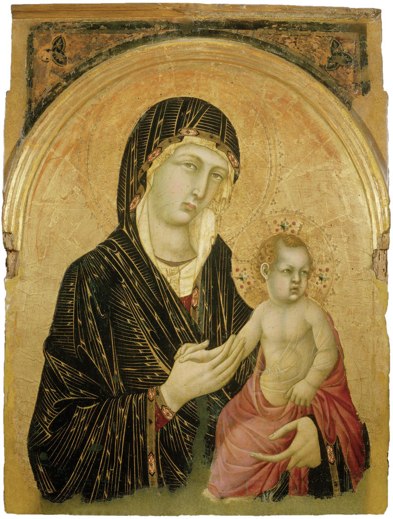 Simone Martini, La Vierge à l’Enfant, vers 1310. Tempera et or sur bois,88 x 57 cm. Sienne, Pinacoteca Nazionale.