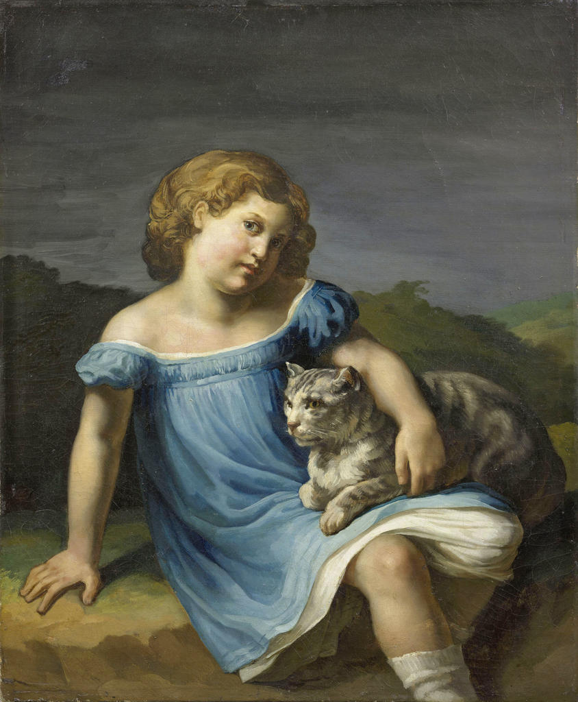 Théodore Géricault (1791-1824), Portrait de Louise Vernet enfant, vers 1818. Huile sur toile, 60,5 x 50,5 cm. Paris, département des Peintures du musée du Louvre.