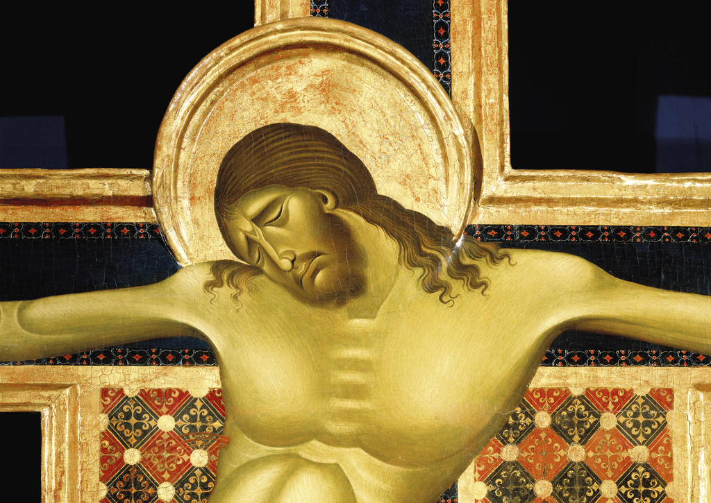 Cenni di Pepo, dit Cimabue, Crucifix (détail), vers 1270. Tempera et or sur bois, 336 × 267 cm. Arezzo, église San Domenico © Scala, Florence, dist. RMN / image Scala