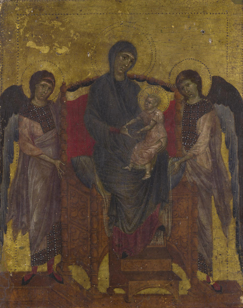 Cenni di Pepo, dit Cimabue, La Maestà, vers 1285‑90. Tempera et or sur bois, 25,6 x 20,8 cm. Londres, The National Gallery 
