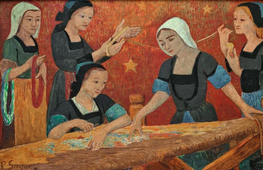 Paul Sérusier (1864-1927), Les Parques ou La Tapisserie, 1924. Huile sur toile, 81,5 x 130 cm. Petit Palais, musée des Beaux-Arts de la Ville de Paris.