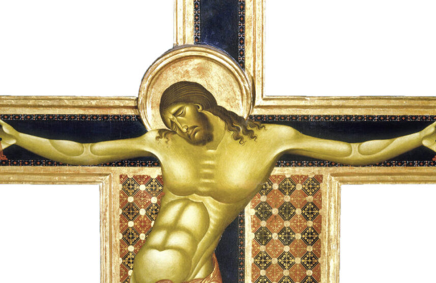 Cenni di Pepo, dit Cimabue, Crucifix (détail), vers 1270. Tempera et or sur bois, 336 x 267 cm. Arezzo, église San Domenico.