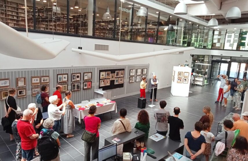 Vernissage de la 6e édition de la Biennale Kitchen Print le 11 juillet 2025 à la Bibliothèque médiathèque intercommunale d'Épinal.
