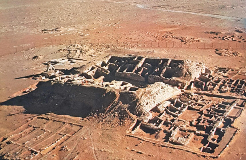 Vue aérienne du site.