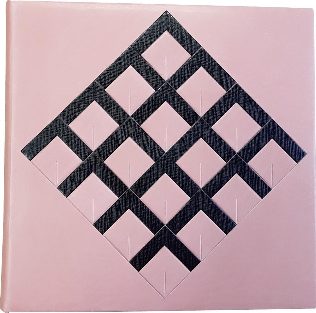 Paul Verlaine, Œuvres libres, A. Eleuthéropolis 19... [Jean Fort, vers 1914]. Plein veau rose doublé bord à bord. Décor érotique de mosaïque de veau grain poussière noir et veau rose sur le premier plat, décor de veau bleu clair et veau rose sur le second plat, 2017.